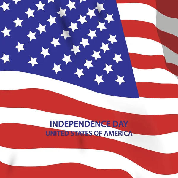 Estados Unidos América Julio Día Independencia Vector — Vector de stock