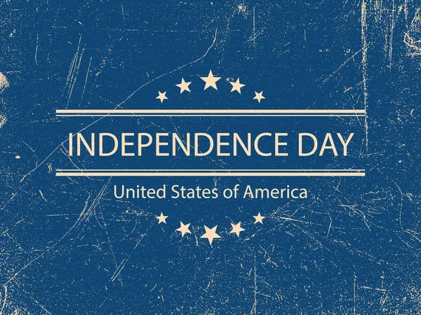 Estados Unidos América Julho Dia Independência Vetor Cartaz Vintage — Vetor de Stock