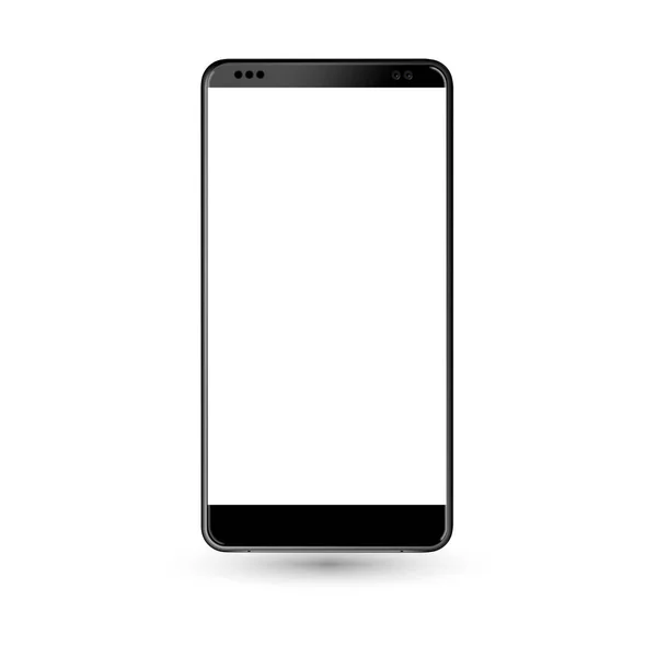 Nieuwe telefoon front zwart vector tekening eps10 formaat geïsoleerd op een witte achtergrond - vector — Stockvector