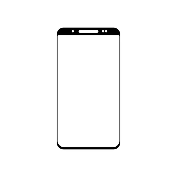 Smartphone pictogram vector, mobiele illustratie. Geïsoleerd op witte achtergrond — Stockvector