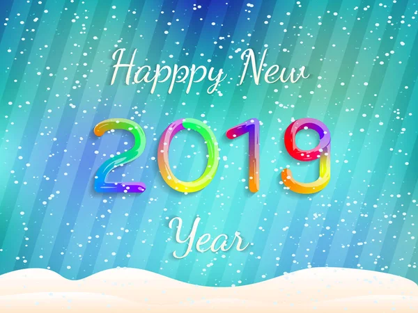 Mutlu yeni yıl 2019, soyut şenlikli vektör arka plan