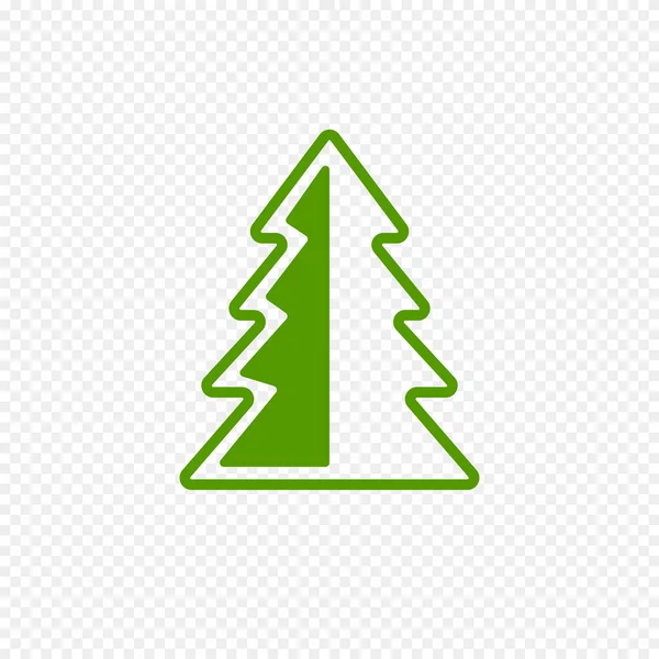 Köknar ağacı simgesini şeffaf arka plan üzerinde izole. Web için yeşil Noel ağacı simgesi.