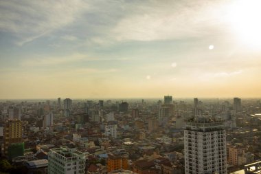 Phnom Penh Kamboçya Şehir merkezindeki Sky Bar 'dan Gündüz Saati