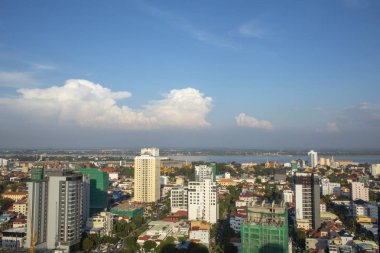 Phnom Penh Kamboçya Şehir merkezindeki Sky Bar 'dan Gündüz Saati
