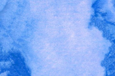 Kağıt mavisi suluboya dokuya boyanmış soyut el resmi. Yüksek çözünürlük