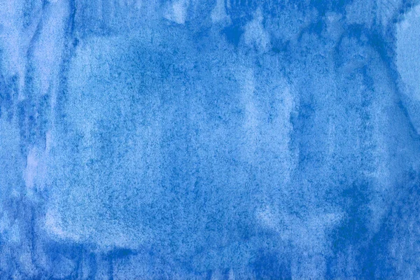 Mão abstrata pintada sobre papel textura aquarela azul. Alta res — Fotografia de Stock