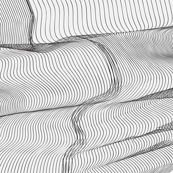 Résumé fond de courbes monochromes — Image vectorielle
