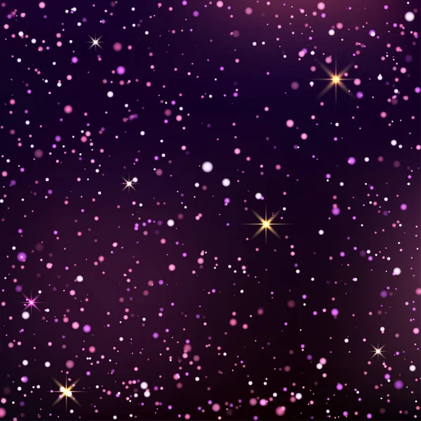 Donker blauwe en Violet sterrenhemel — Stockvector