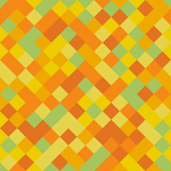 Yellow pixel squares pattern — 스톡 벡터