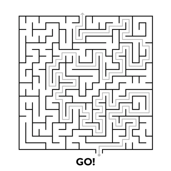 Puzzle labyrinthe carré — Image vectorielle