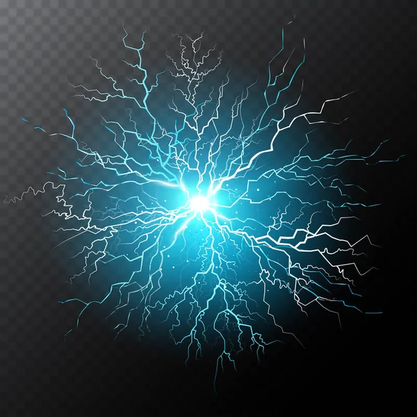 Blue lightning bolt — Stock Vector