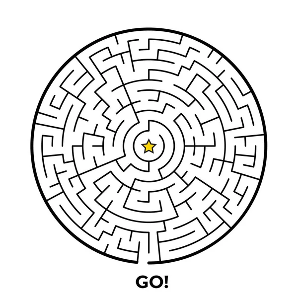 Puzzle labyrinthe rond — Image vectorielle