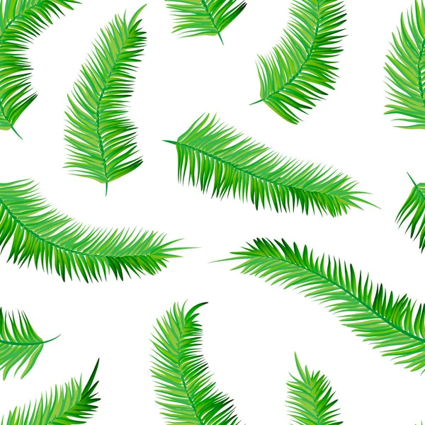 Modello di foglie di palma senza soluzione di continuità — Vettoriale Stock