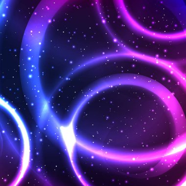 Fantastik gece yıldızlı gökyüzü