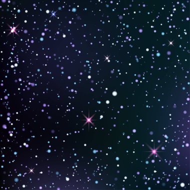 Koyu mavi ve mor yıldızlı gökyüzü