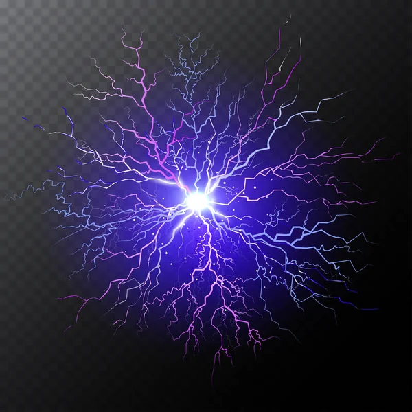 Purple lightning bolt — Stock Vector