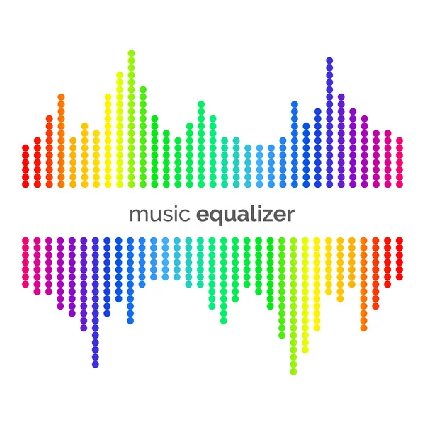 Égaliseur de musique colorée — Image vectorielle