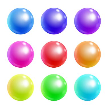 Renkli parlak küreler