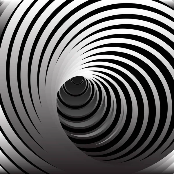 Vortex spiral monochrome — Image vectorielle