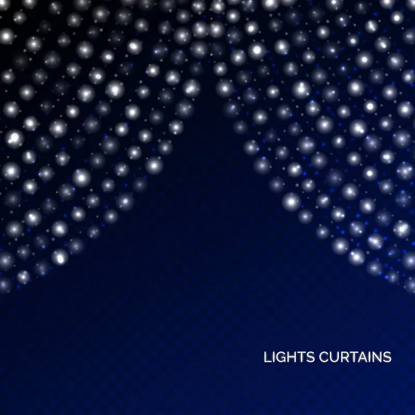 Leuchtende Lichtvorhänge — Stockvektor