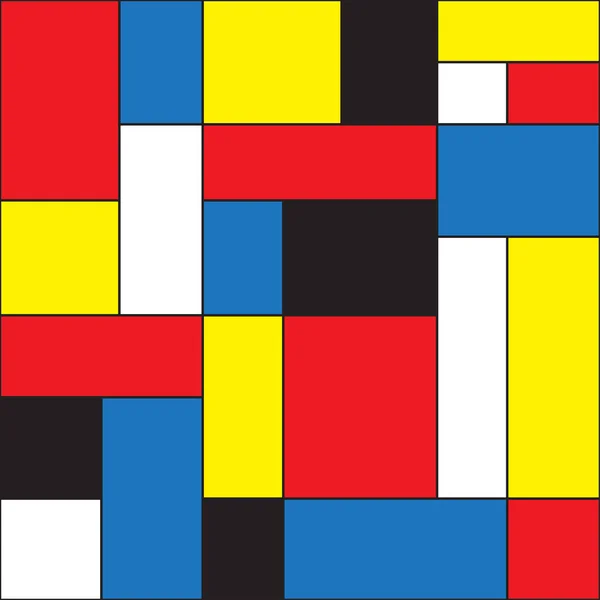 Mondrian bunten Hintergrund — Stockvektor