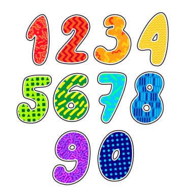 Parlak ve renkli figürler