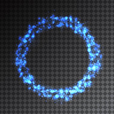 Parlayan mavi sihirli daire