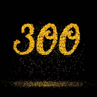 300 küçük glitter altın daireler ile yapılan