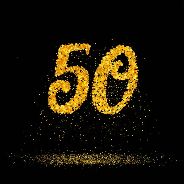 50 küçük glitter altın daireler ile yapılan