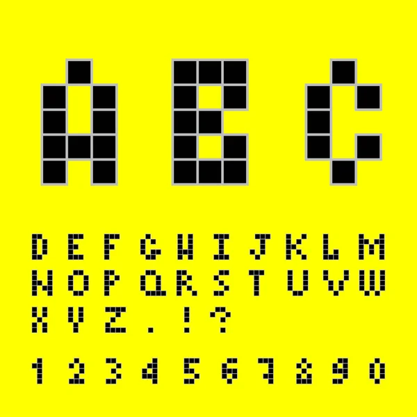 Retro-Pixelschrift — Stockvektor