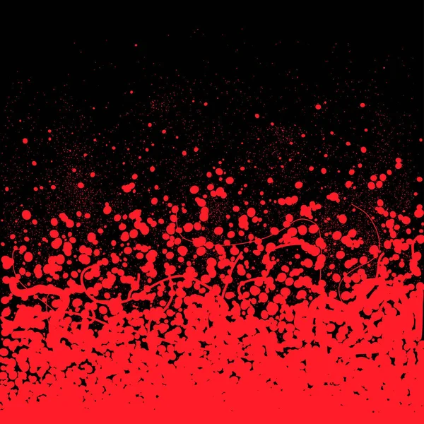 Black and red splattered paint — Stock Vector