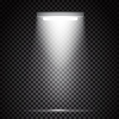 Parlayan beyaz spot ışıkları