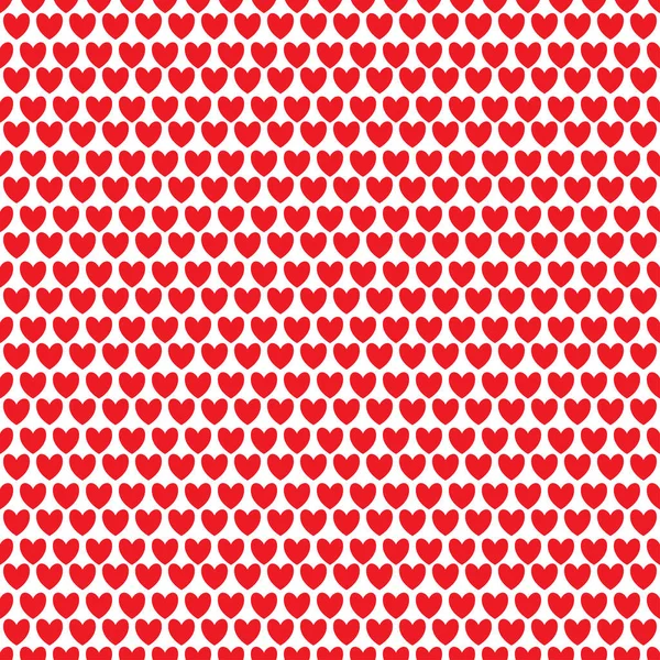 Απρόσκοπτη μοτίβο με κόκκινες καρδιές — Διανυσματικό Αρχείο