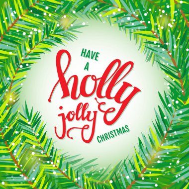 Holly neşeli Noel kartı