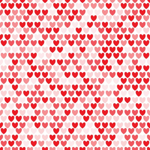 Seamless pattern with red hearts — Stock Vector