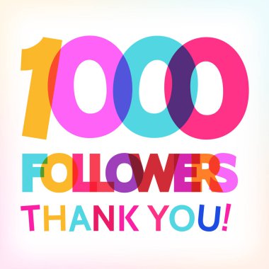 1000 takipçileri teşekkür ederim! Kartı