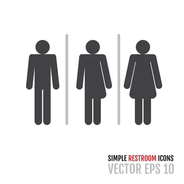 Uppsättning av toalett ikoner — Stock vektor
