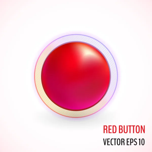 Rojo aceptar botones — Vector de stock