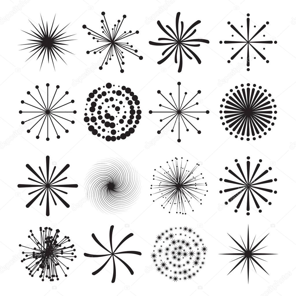 Abstract star shapes