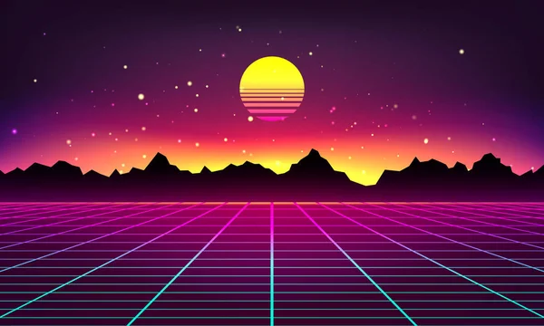 Retro futuristische achtergrond — Stockvector