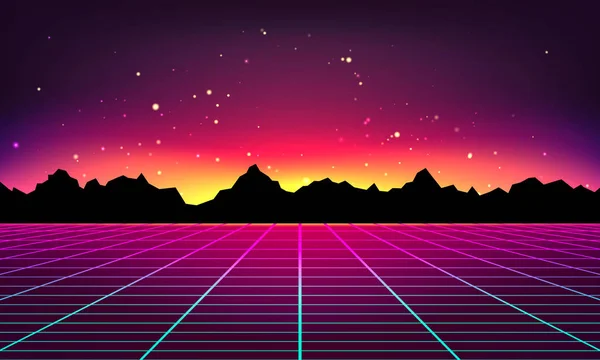 Retro-futuristischer Hintergrund — Stockvektor