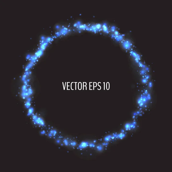 Círculo azul brillante — Vector de stock