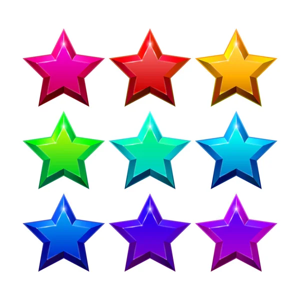 Colorful shiny stars — Stock Vector