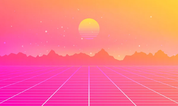 Retro-futuristischer Hintergrund — Stockvektor