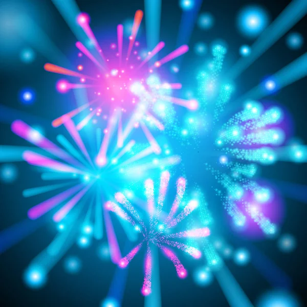 Colorful vector fireworks — Stock Vector