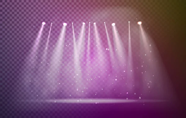 Stage with lights — Stock Vector