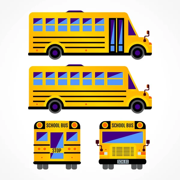 Autobús escolar amarillo — Vector de stock