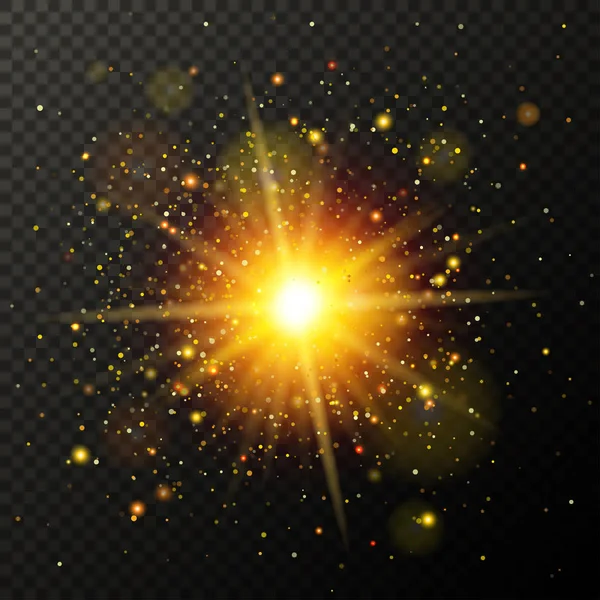 Shining bright abstract star — Stock Vector