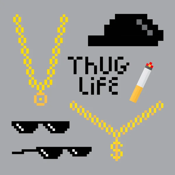 Thug yaşam tarzı piksel seti