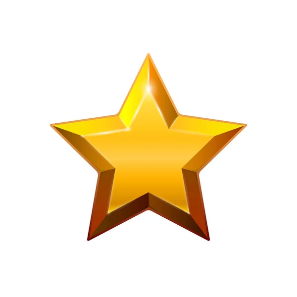 Golden star isolated — Stock Vector